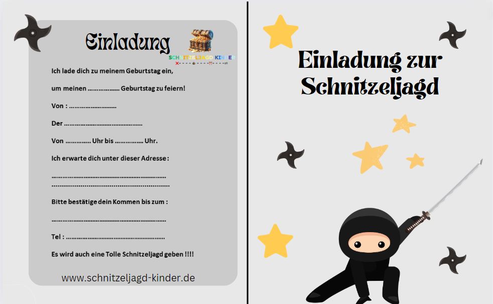 Ninja-Schnitzeljagd