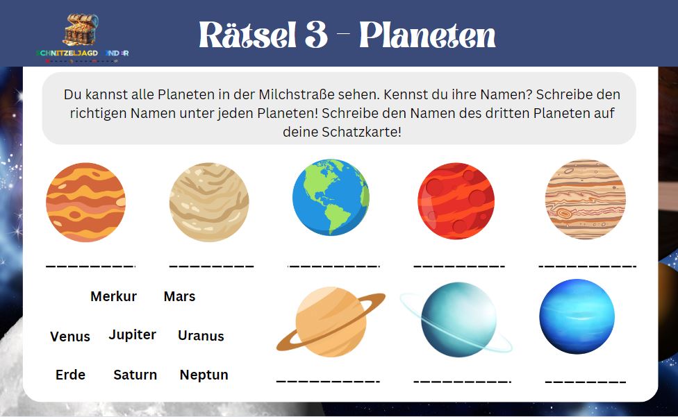 Weltraum-Schatzsuche