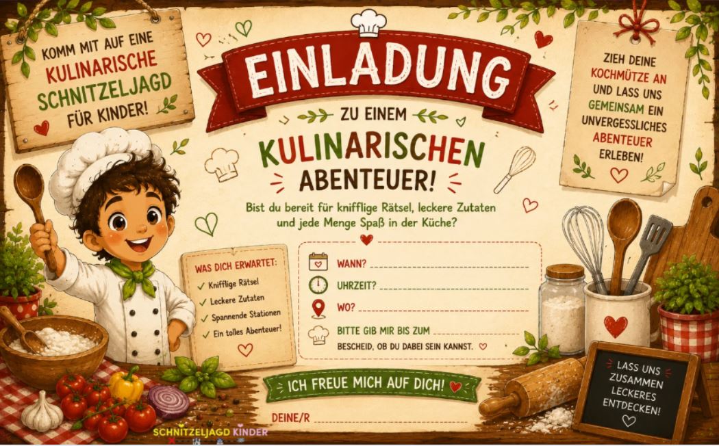 Kulinarische -Schnitzeljagd- für -Kinder