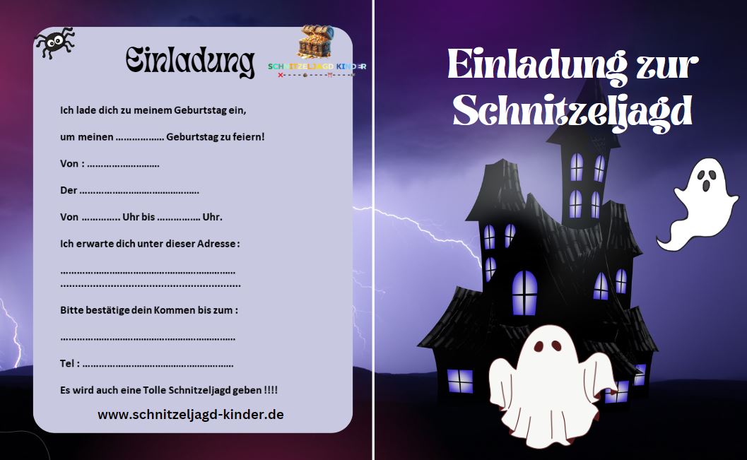 geisterhaus schnitzeljagd