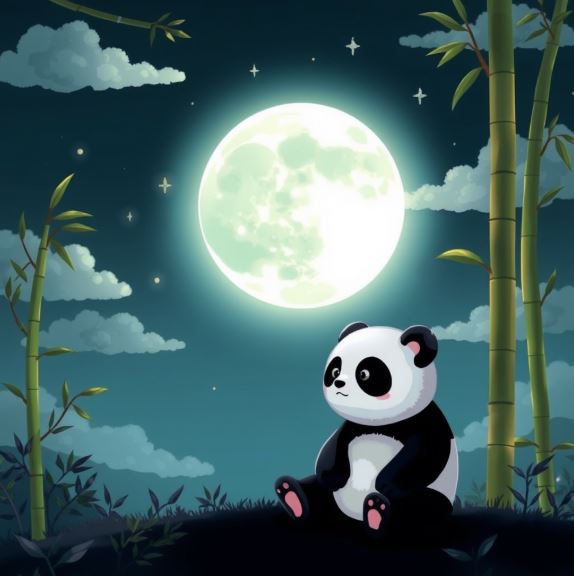 Panda Pino und das magische Mondlicht: Ein Abenteuer für Kinder