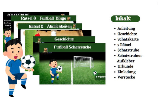 Fußball Schnitzeljagd für Kinder-Geburtstag: Fertige Aufgaben, Rätsel & PDF zum Ausdrucken – So wird die Party unvergesslich!