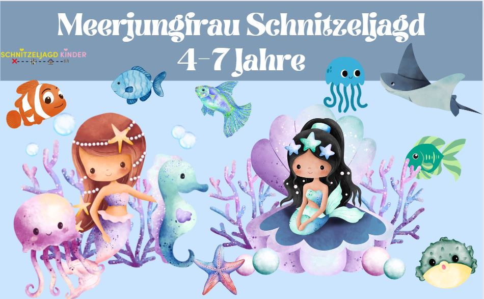 Meerjungfrau -Party -mit -Meerjungfrau- Schnitzeljagd- Für -Kinder
