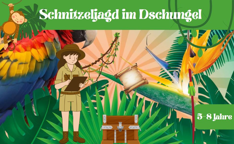 Dschungel -Party- Dschungel -Schnitzeljagd -Für -Kinder