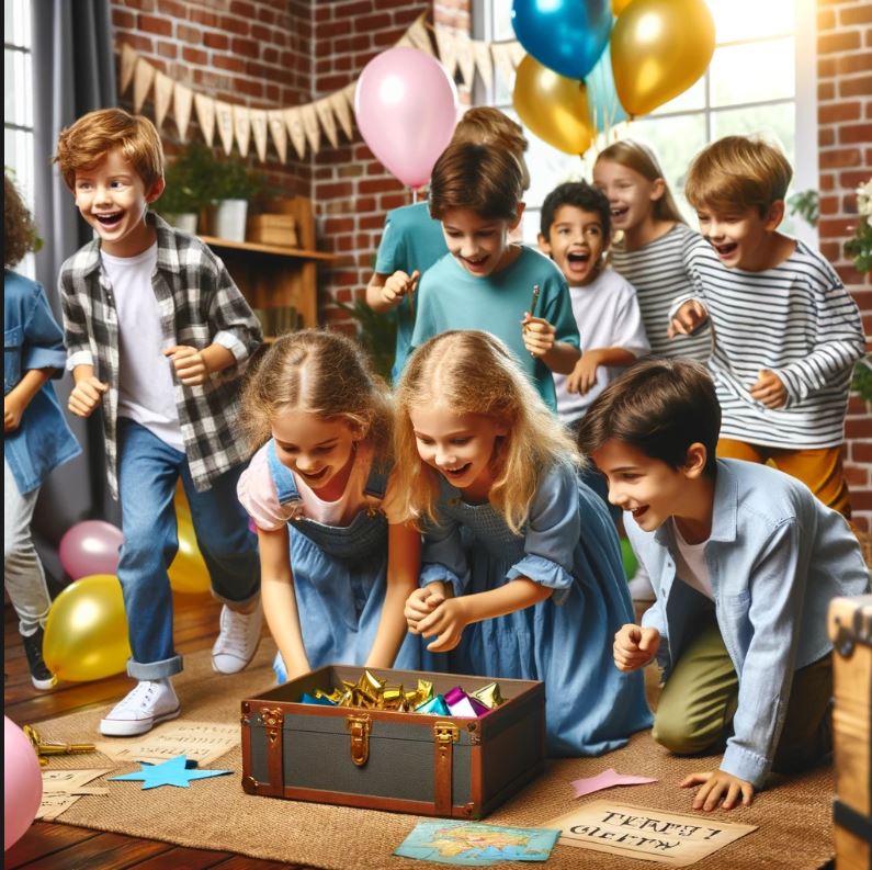 Schatzsuche -mit -großer -Gruppe- spielen