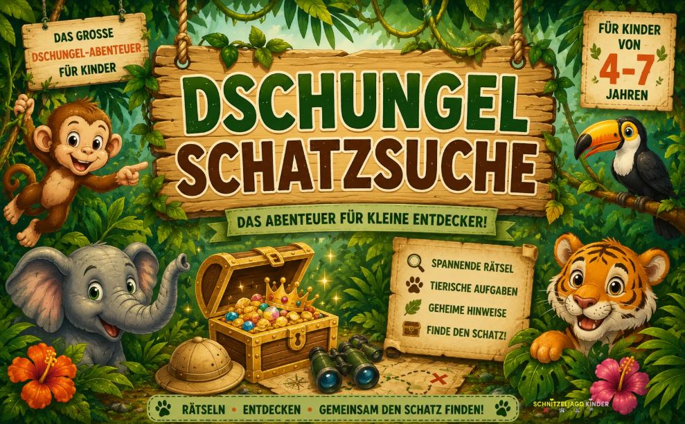 Dschungel-Schatzsuche für Kinder