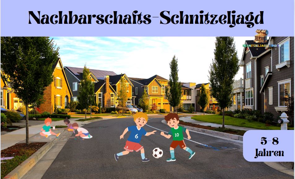 Nachbarschafts -Party- Nachbarschafts- Schnitzeljagd- Für- Kinder
