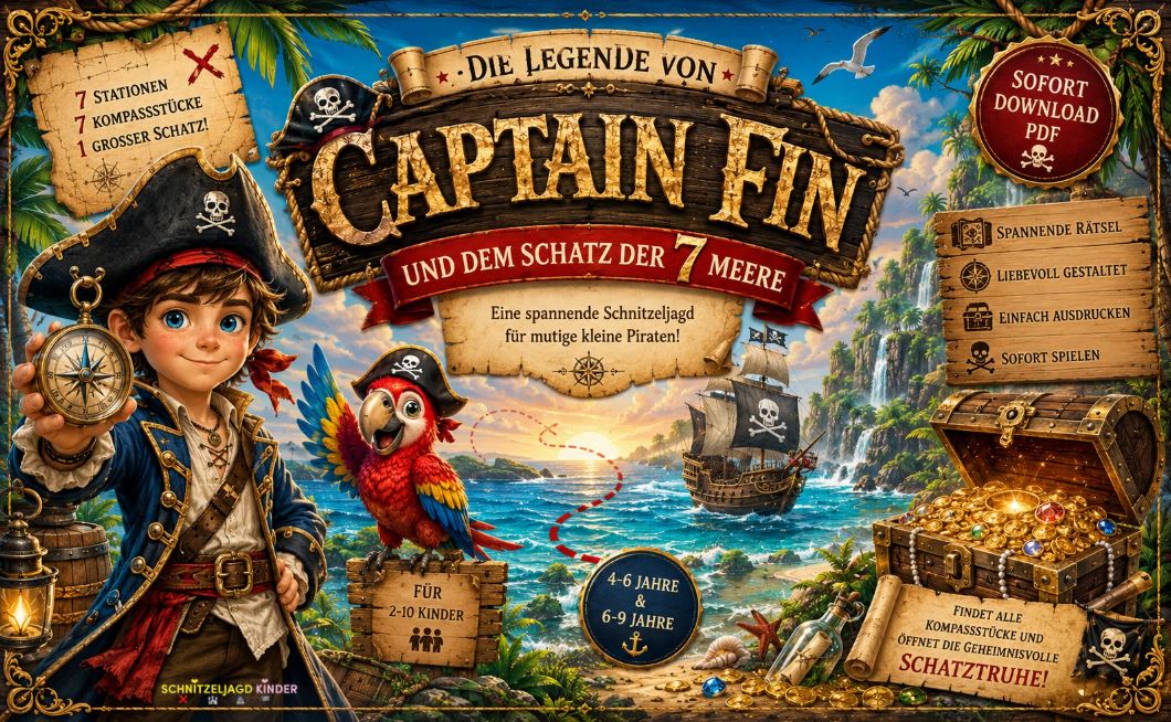 Piraten- Schnitzeljagd -Kindergeburtstag