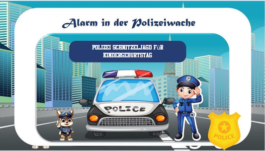Fertige Polizei Schnitzeljagd als PDF: Alles, was du für den perfekten Kinder Geburtstag brauchst 🕵️‍♂️🎂