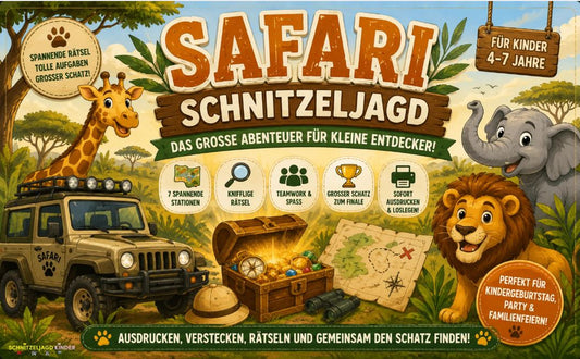 Safari Schnitzeljagd zum Kindergeburtstag