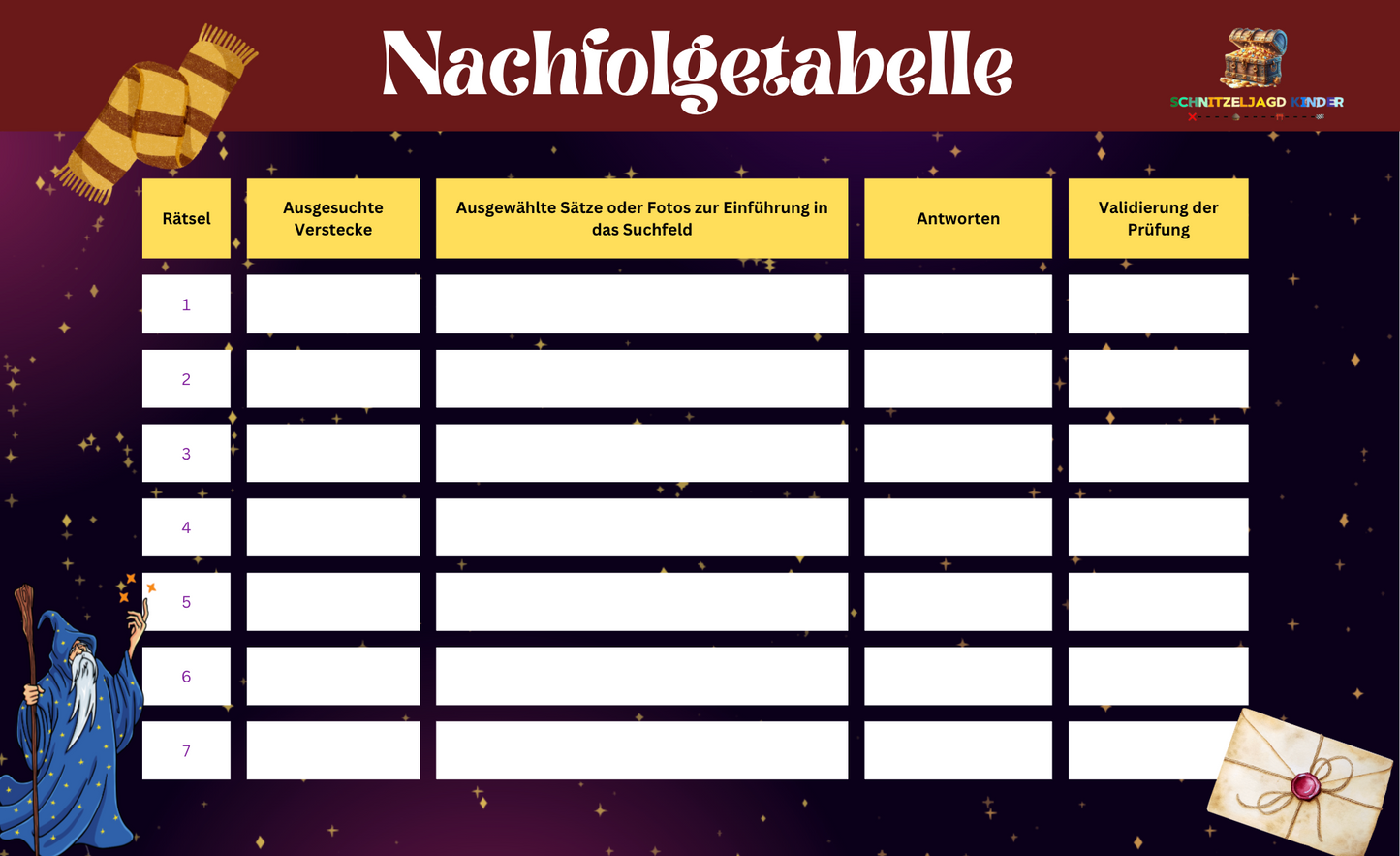 Magische Zeitreise-Mission – Harry Potter inspirierte Schnitzeljagd für 10-Jährige | Druckfertige PDF-Aufgaben