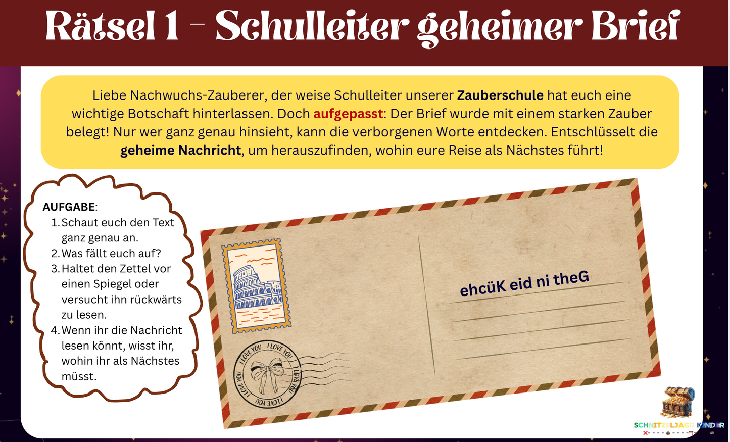 Magische Zeitreise-Mission – Harry Potter inspirierte Schnitzeljagd für 10-Jährige | Druckfertige PDF-Aufgaben