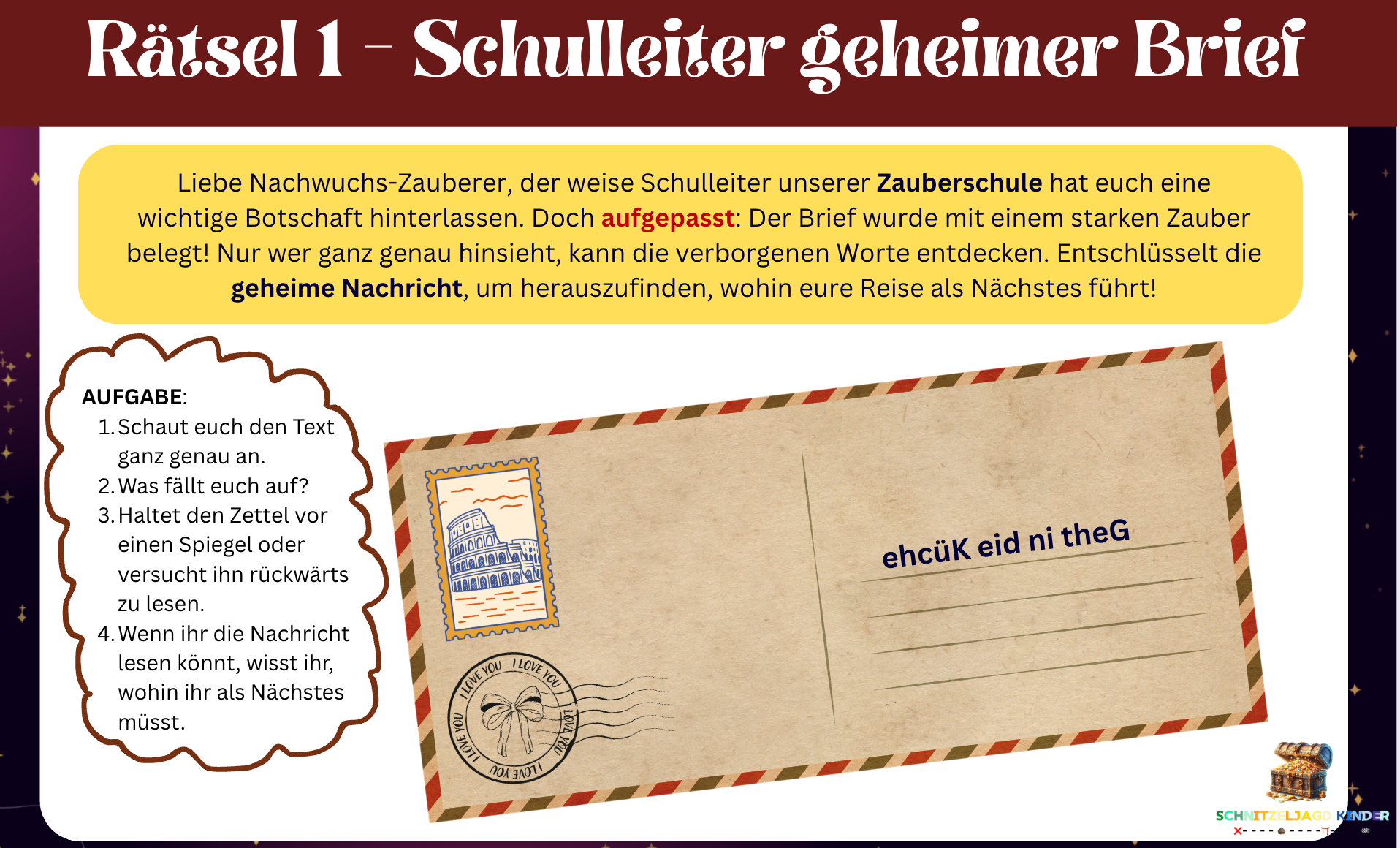 Magische Zeitreise-Mission – Harry Potter inspirierte Schnitzeljagd für 10-Jährige | Druckfertige PDF-Aufgaben