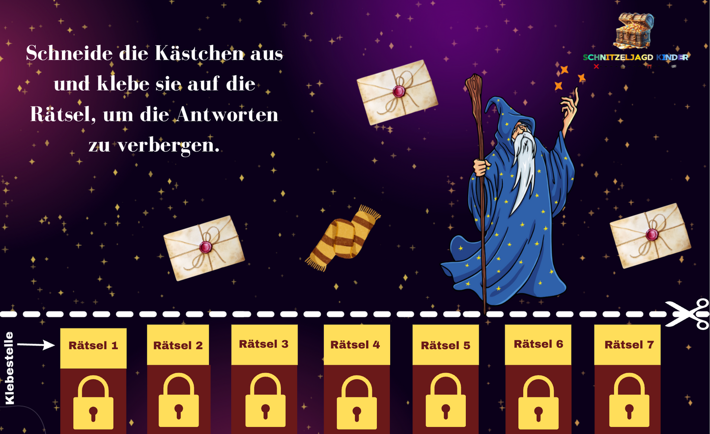 Magische Zeitreise-Mission – Harry Potter inspirierte Schnitzeljagd für 10-Jährige | Druckfertige PDF-Aufgaben