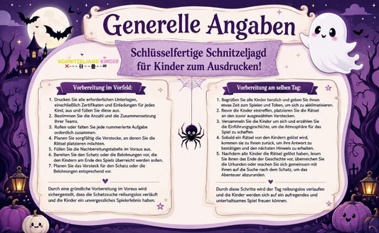 Geister-Schatzsuche „Villa Stern" zum Ausdrucken – Schnitzeljagd Kinder 4-8 Jahre | PDF