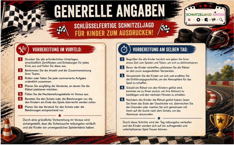 Autorennen-Schatzsuche -für- Kinder
