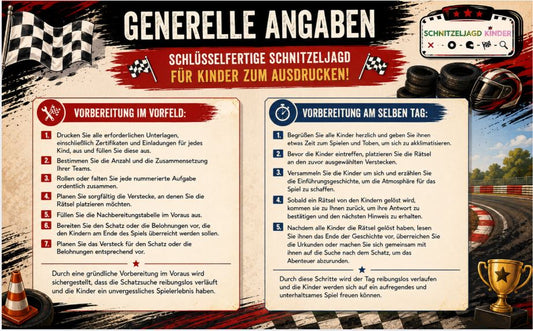 Autorennen-Schatzsuche -für- Kinder