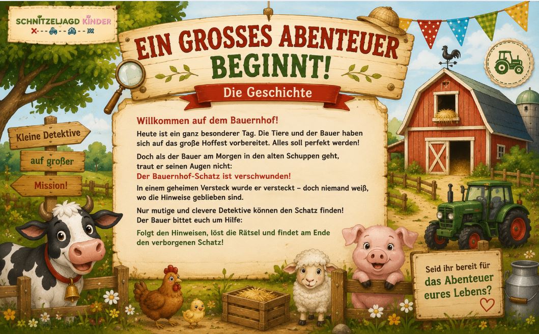Bauernhof -Schnitzeljagd- für- Kinder