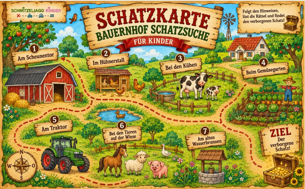 Bauernhof -Schnitzeljagd- für- Kinder
