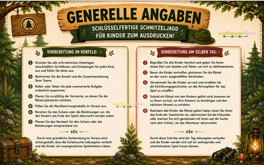 Camping Schnitzeljagd Kinder-Wald Schatzsuche