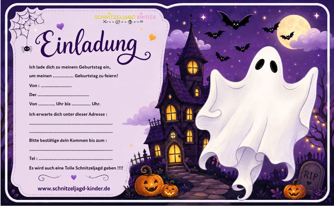 Geister-Schatzsuche „Villa Stern" zum Ausdrucken – Schnitzeljagd Kinder 4-8 Jahre | PDF