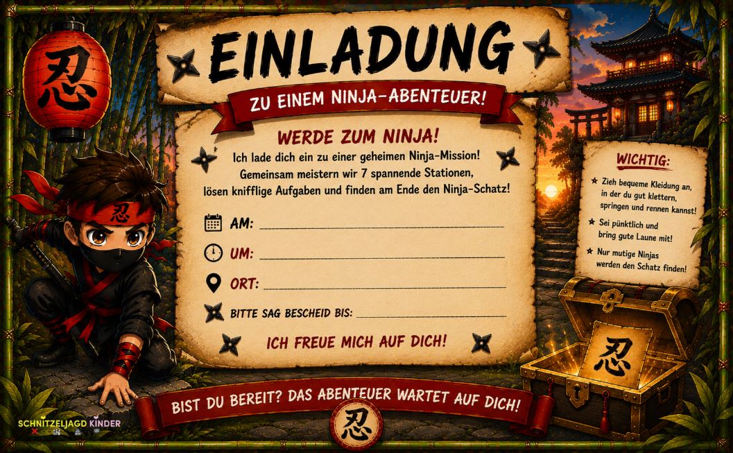 ninja-schatzsuche
