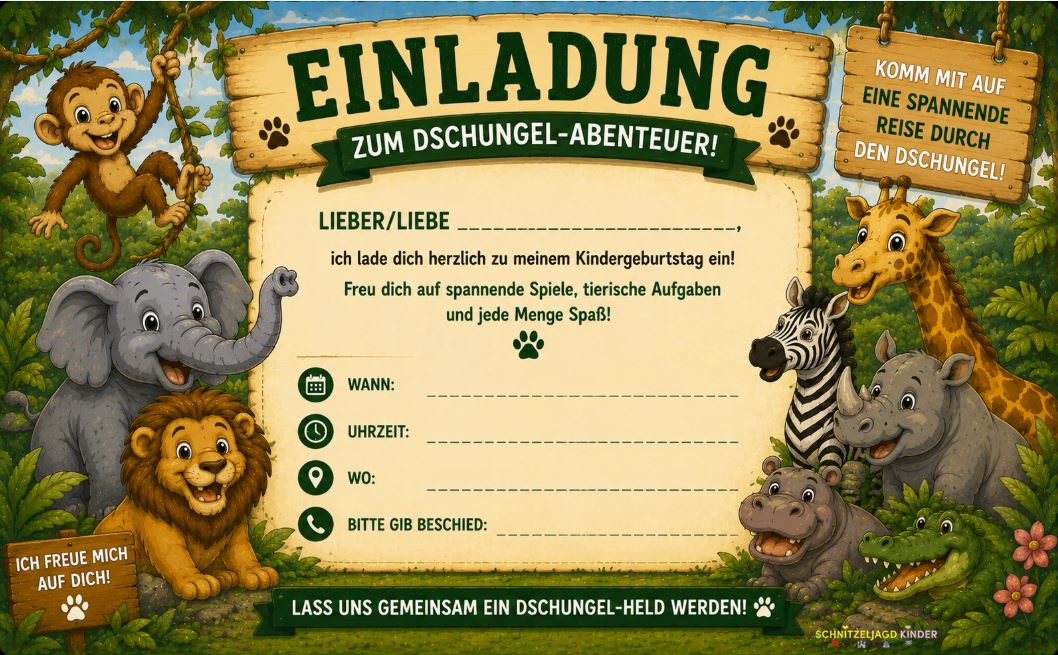 Safari Schnitzeljagd