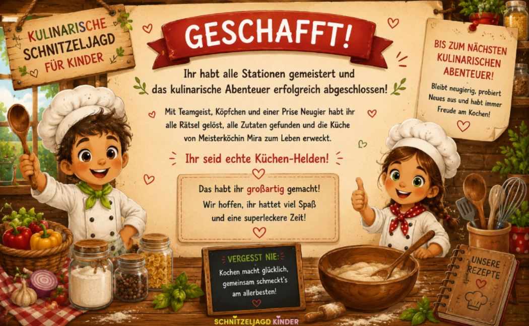 Kulinarische -Schnitzeljagd- für -Kinder