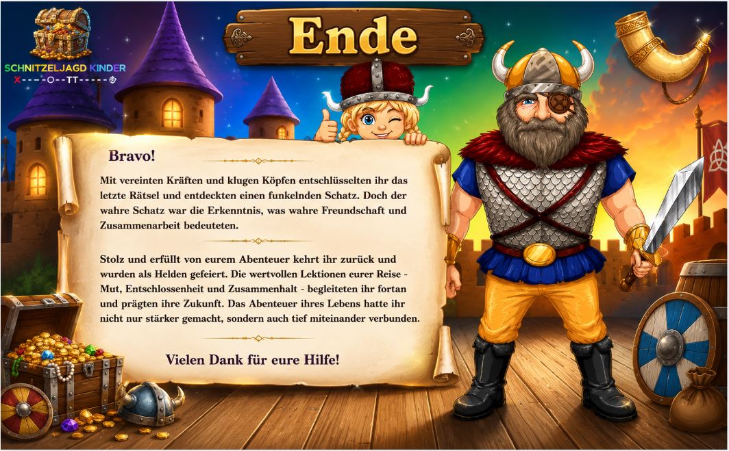 Wikinger Schatzsuche zum Ausdrucken – Schnitzeljagd Kinder 5-8 Jahre | Kindergeburtstag PDF