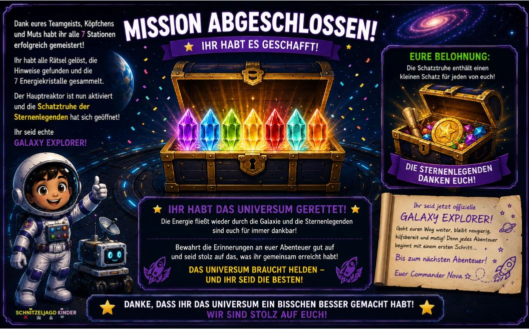 Weltraum -Mission – Die -ultimative Schnitzeljagd- für -kleine -Astronauten