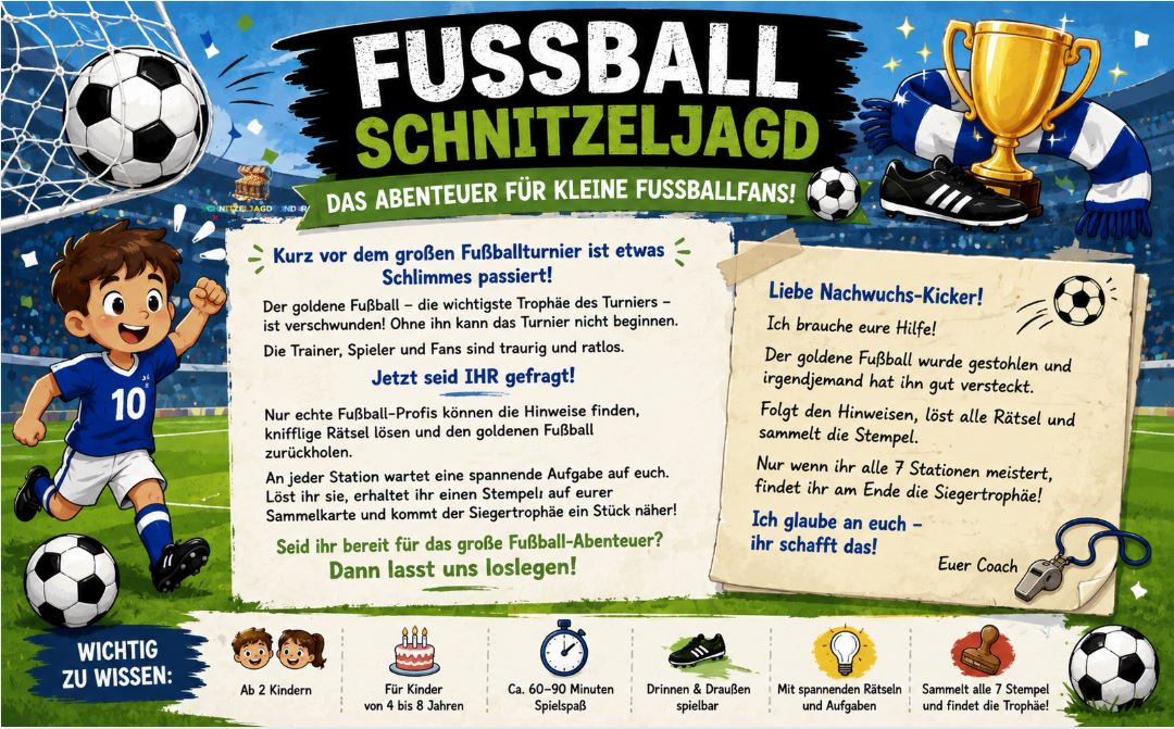 Fußball Schnitzeljagd für Kinder