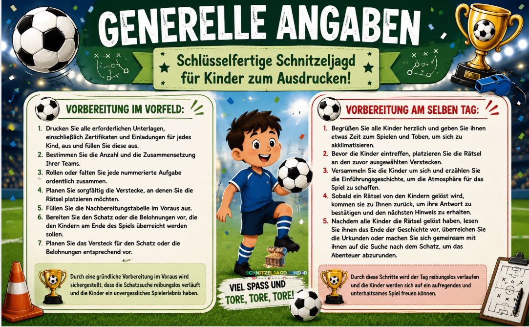 Fußball Schnitzeljagd für Kinder