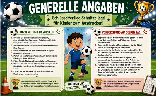 Fußball Schnitzeljagd für Kinder