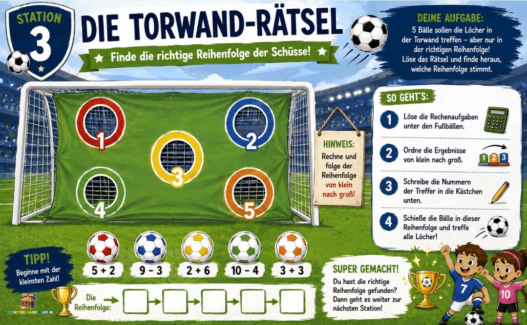 Fußball Schnitzeljagd für Kinder
