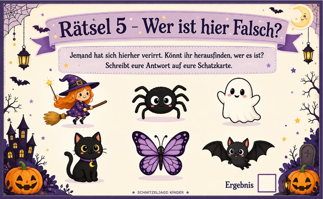 Geister-Schatzsuche „Villa Stern" zum Ausdrucken – Schnitzeljagd Kinder 4-8 Jahre | PDF