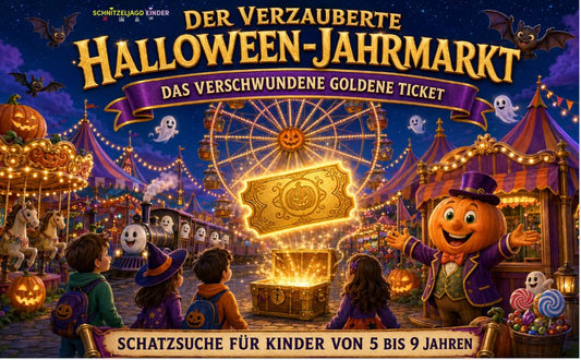 Halloween-Jahrmarkt – Schatzsuche zum Ausdrucken
