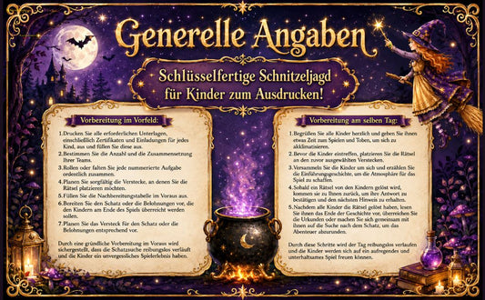 Hexen-Schatzsuche zum Ausdrucken Digitale Schnitzeljagd als PDFb