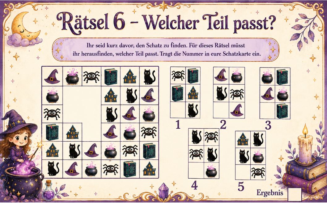 Hexen-Schatzsuche zum Ausdrucken Digitale Schnitzeljagd als PDF