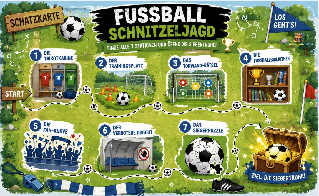 Fußball Schnitzeljagd für Kinder