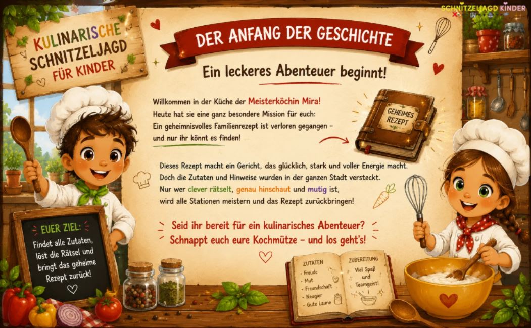 Kulinarische -Schnitzeljagd- für -Kinder