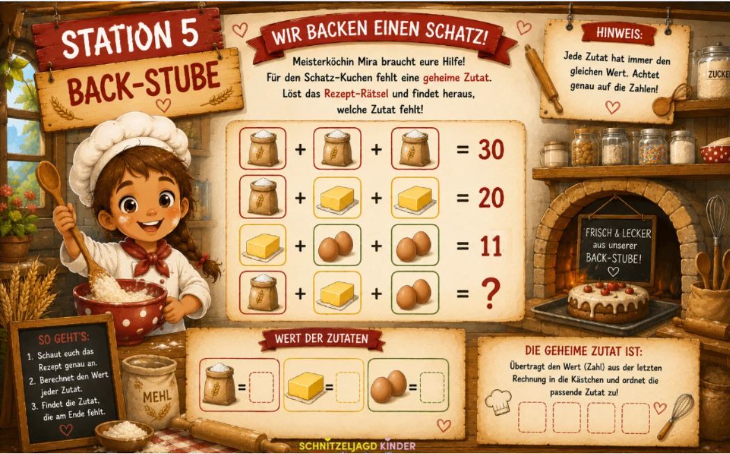 Kulinarische -Schnitzeljagd- für -Kinder