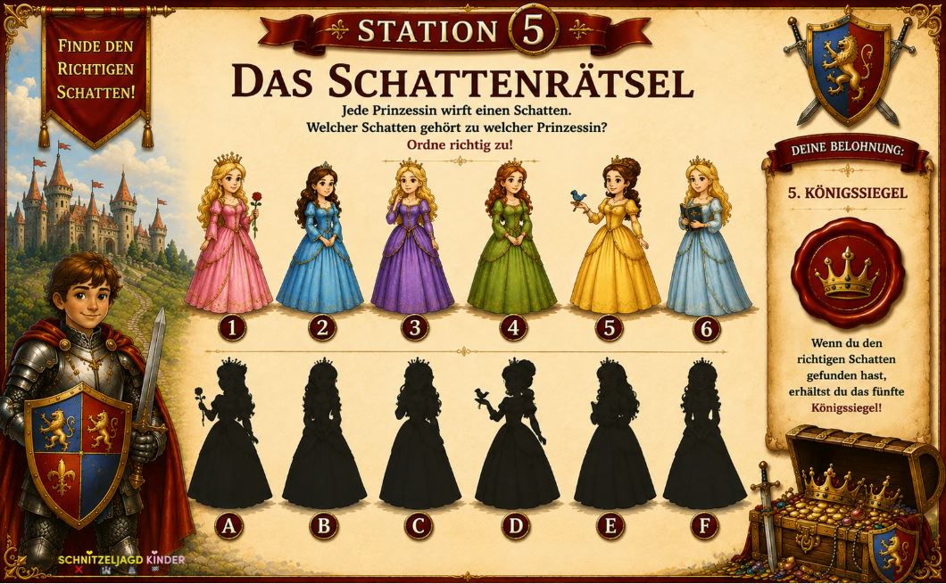Ritter - Prinzessin- Schatzsuche