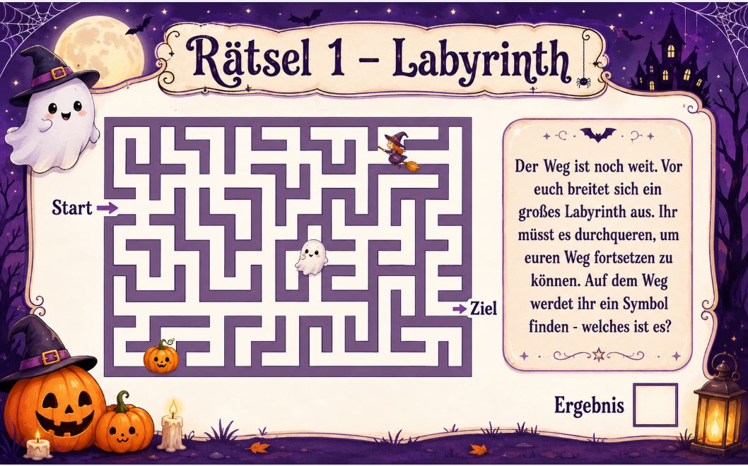 Geister-Schatzsuche „Villa Stern" zum Ausdrucken – Schnitzeljagd Kinder 4-8 Jahre | PDF