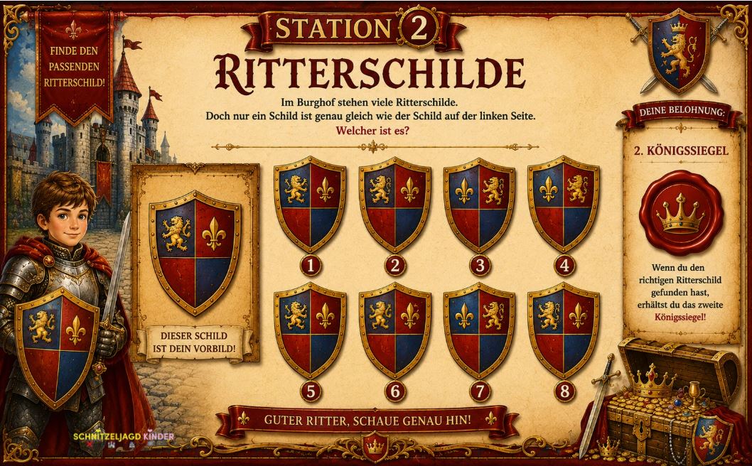 Ritter - Prinzessin- Schatzsuche