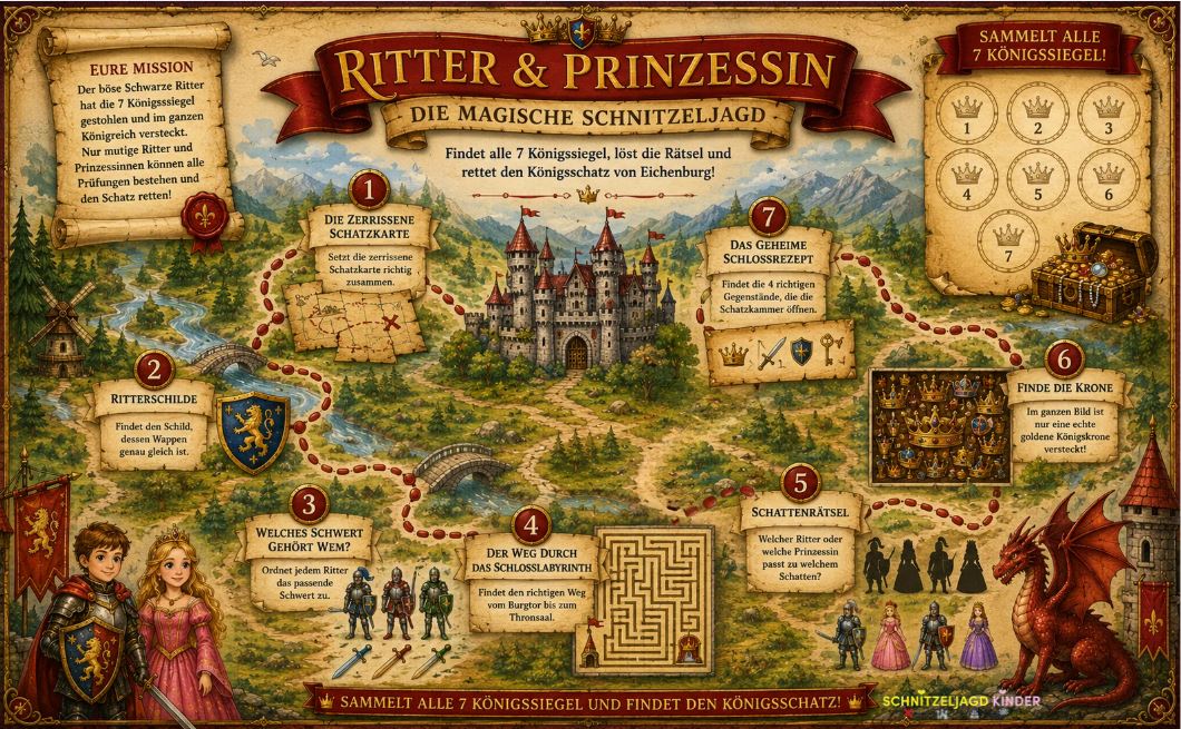 Ritter - Prinzessin- Schatzsuche