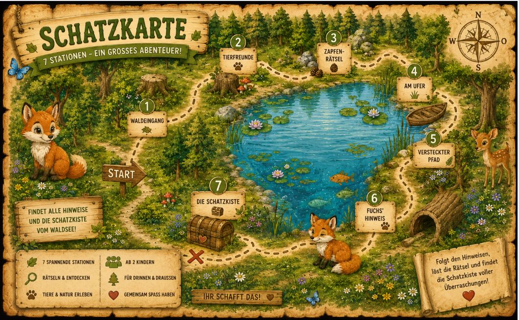 Sommer-Schnitzeljagd am Waldsee