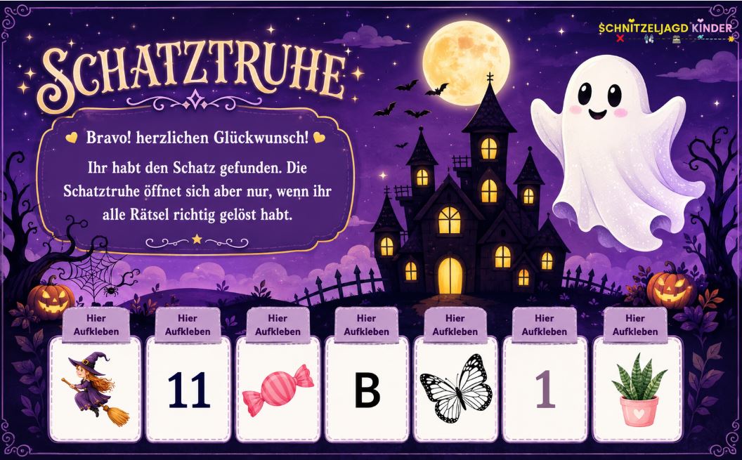 Geister-Schatzsuche „Villa Stern" zum Ausdrucken – Schnitzeljagd Kinder 4-8 Jahre | PDF