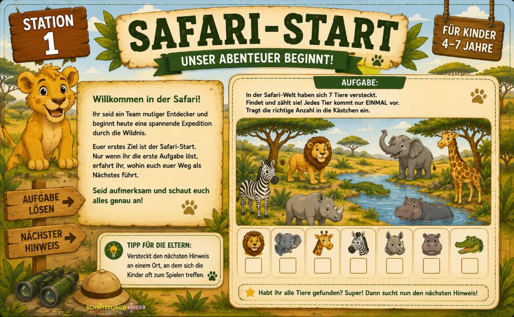Safari Schnitzeljagd