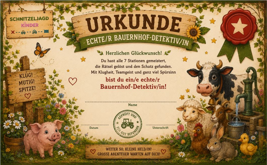Bauernhof -Schnitzeljagd- für- Kinder