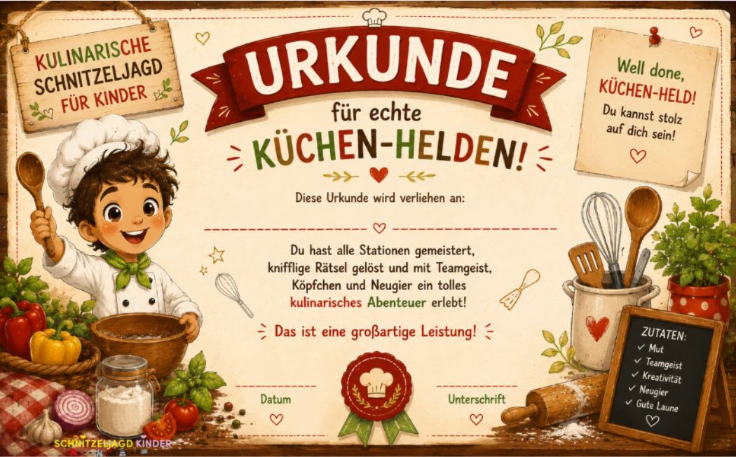 Kulinarische -Schnitzeljagd- für -Kinder